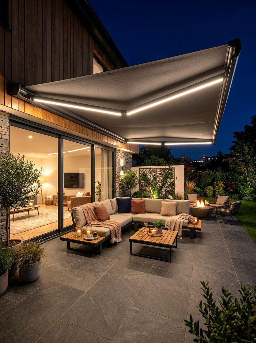 LED Retractable Awning - 30 retractable awning ideas