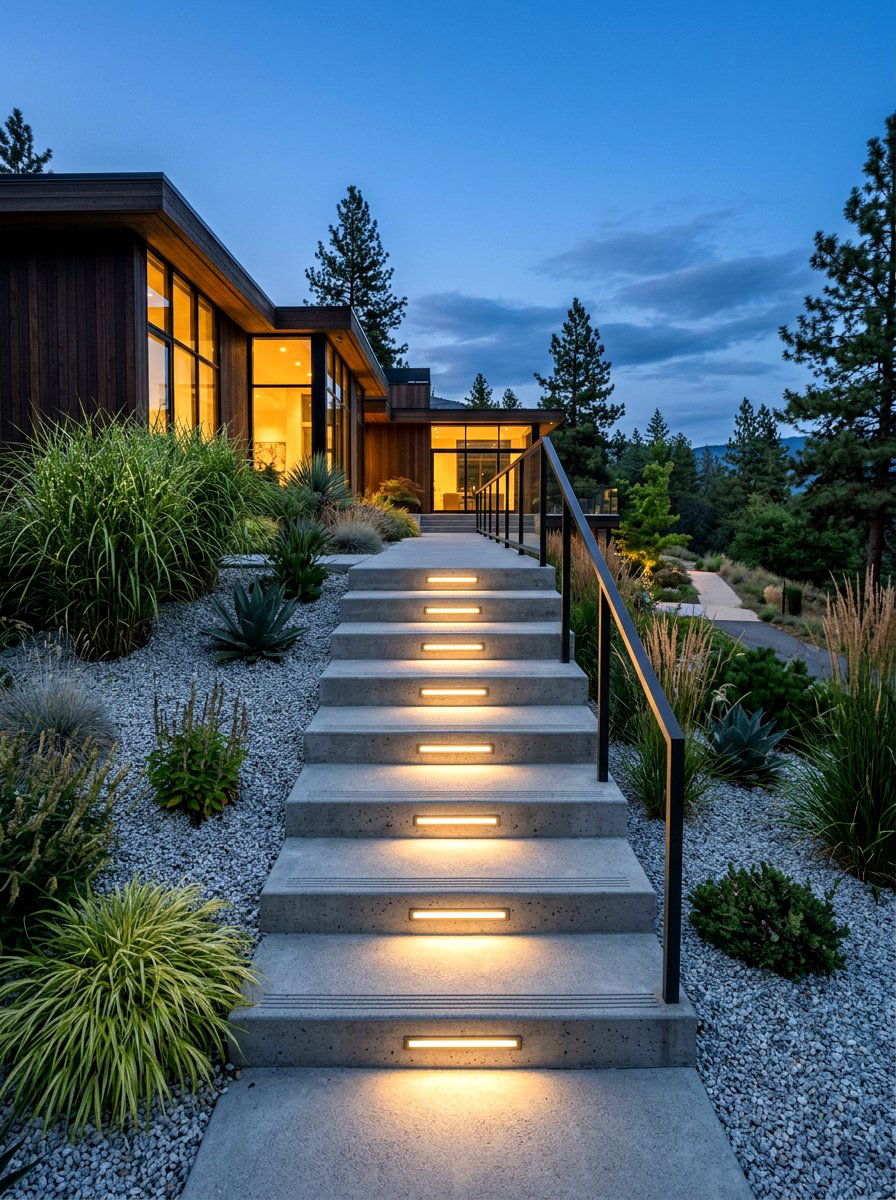 LED Step Lighting - 30 front yard lighting ideas