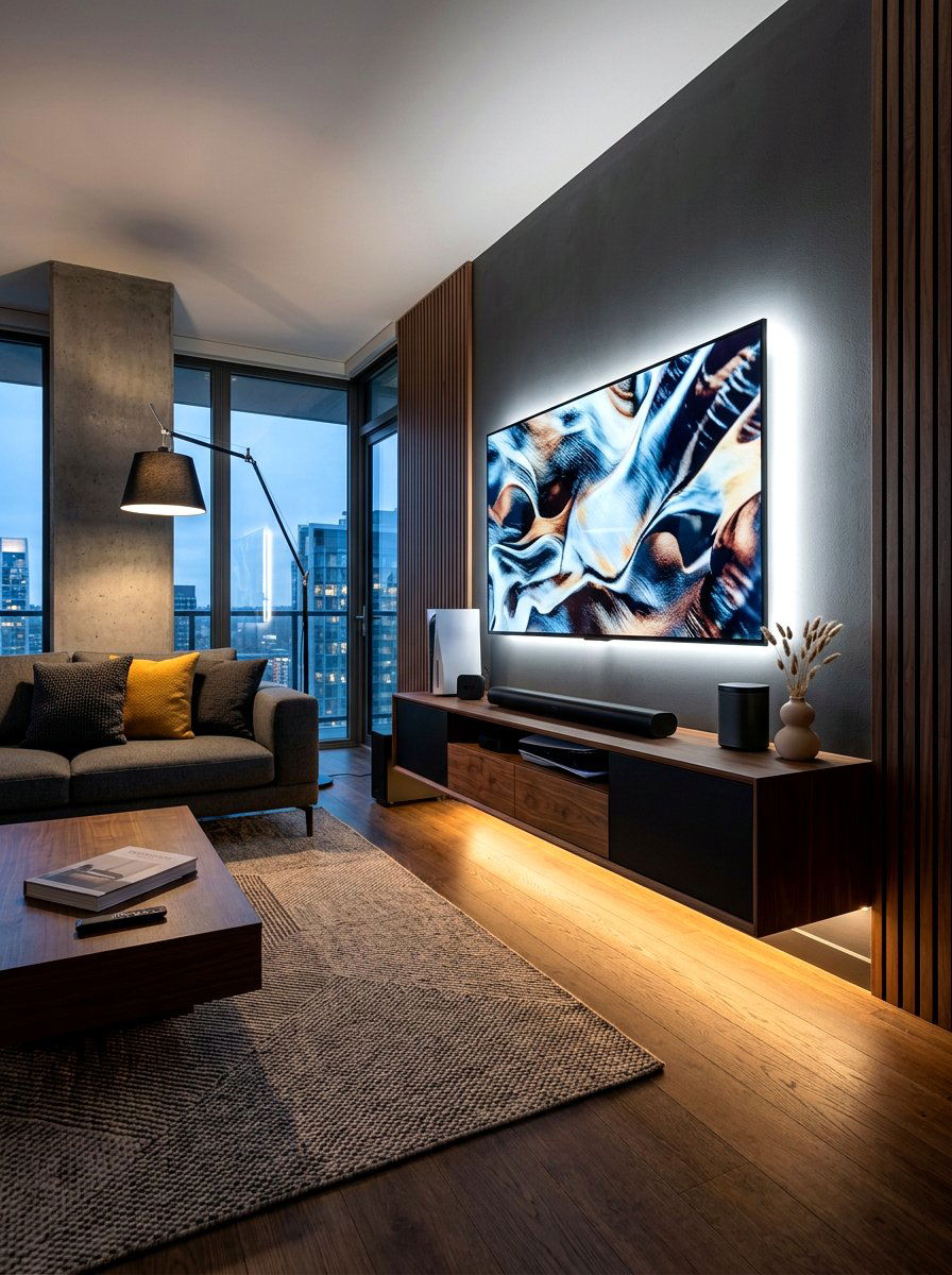 LED Strip Light - 30 no overhead light living room ideas
