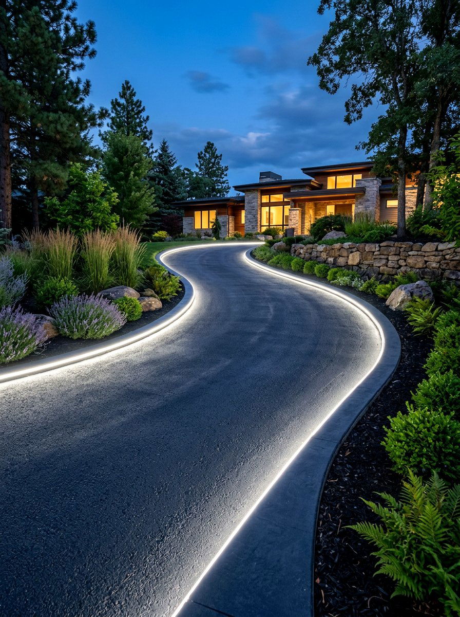 LED Strip Lighting - 30 driveway lighting ideas