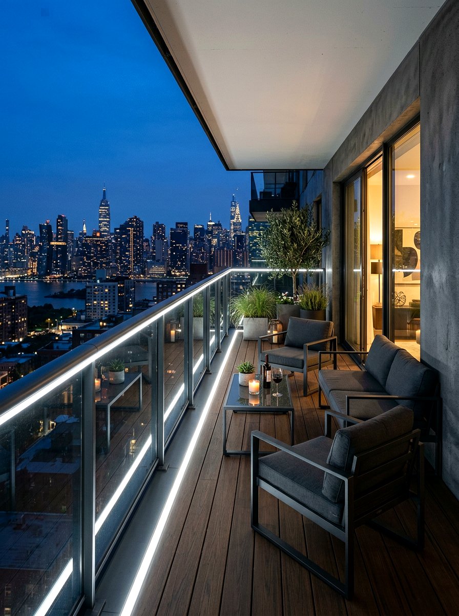 LED Strip Lighting - 30 apartment patio lighting ideas