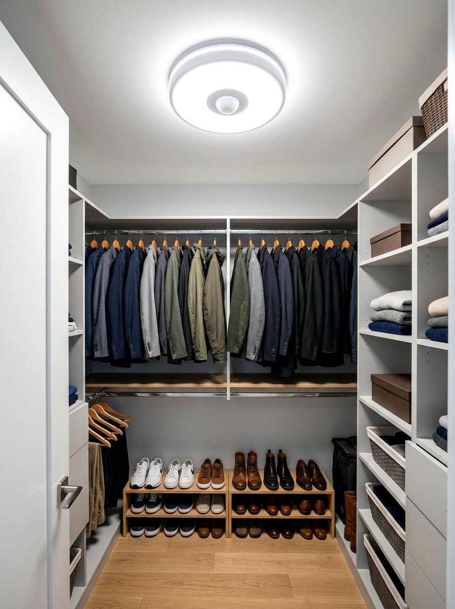 LED motion sensor light - 30 organizing a coat closet ideas