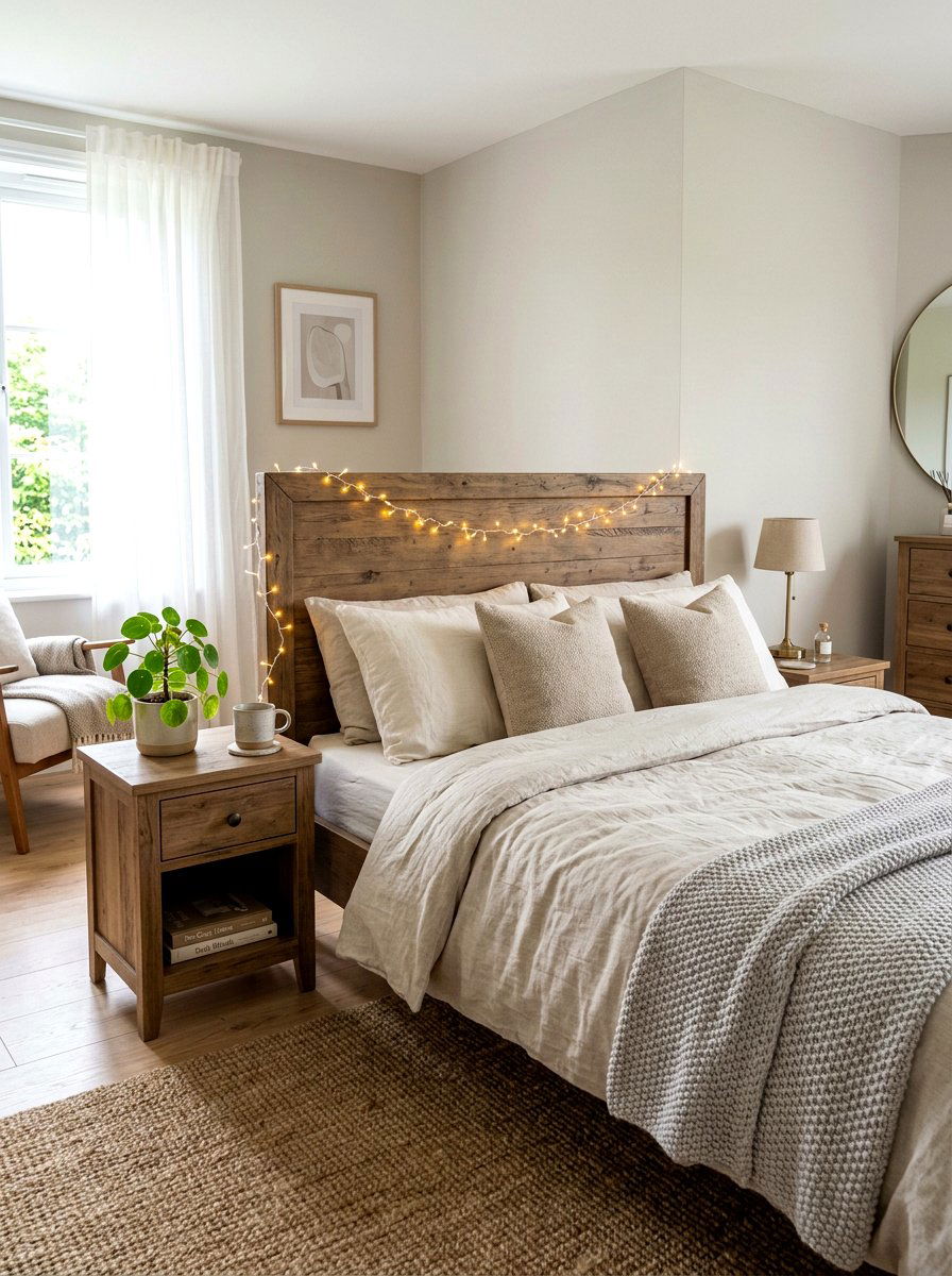 LED string lights - 30 renter friendly decor ideas