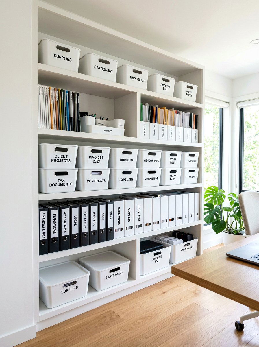 Label Maker Organization - 30 organizing a home office ideas