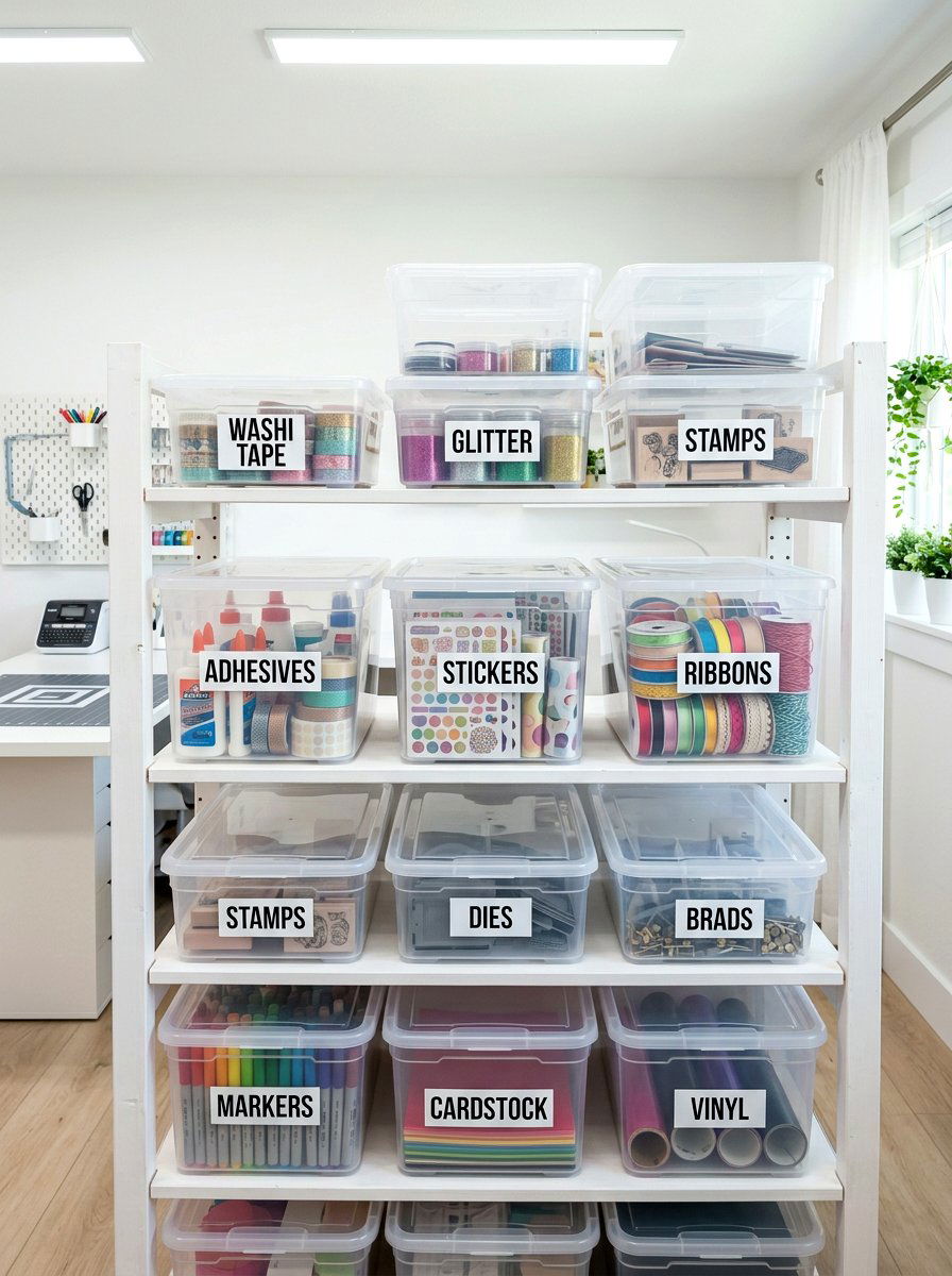 Label Maker Organization - 30 scrapbook storage ideas