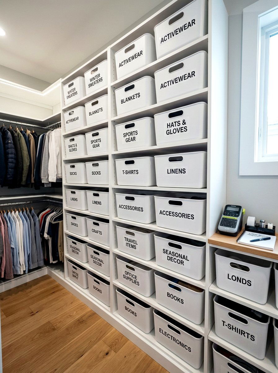 Label Maker Organization - 30 micro closet organization ideas
