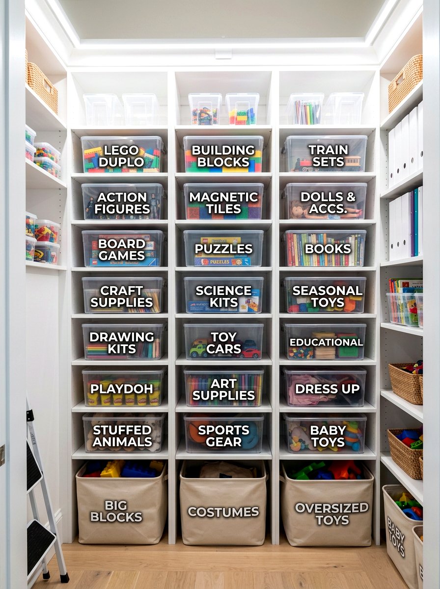 Labeling Storage Container - 30 toy storage ideas