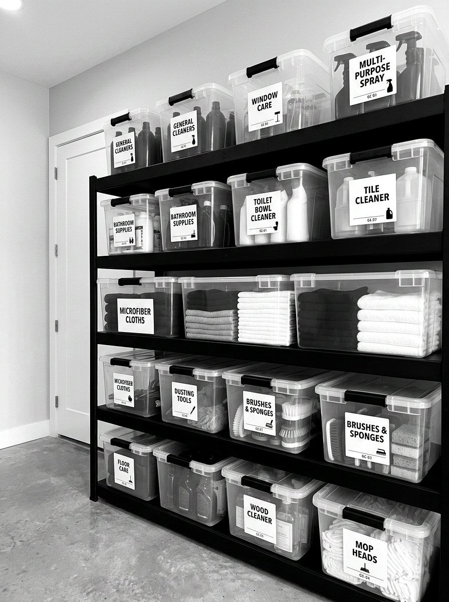 Labeling system for plastic containers - 30 organizing under sink storage ideas
