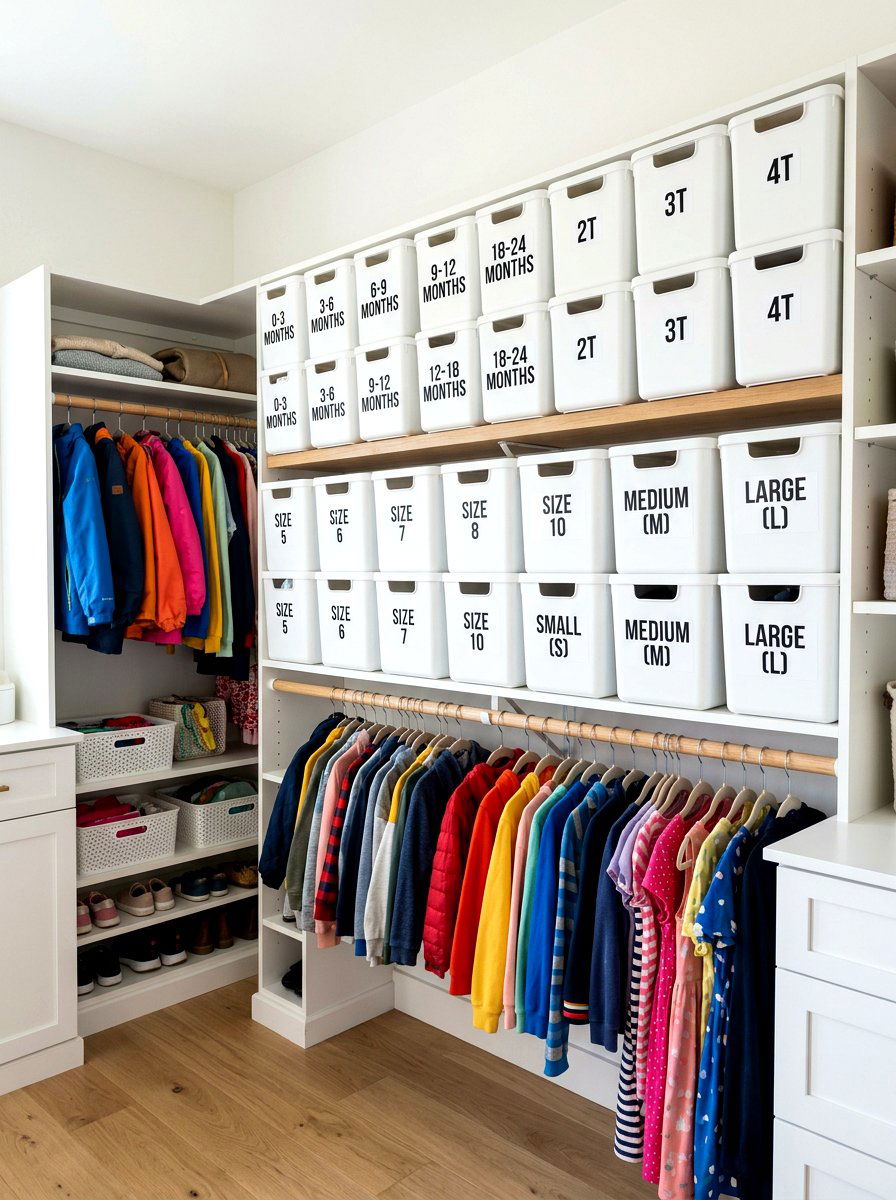 Labelled Storage Boxes - 30 nursery storage ideas