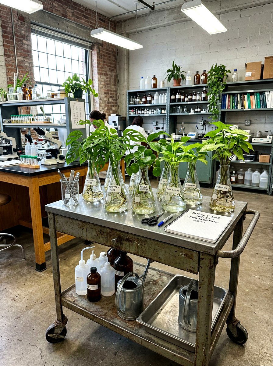 Laboratory glassware plant starter - 30 plant propagation station ideas