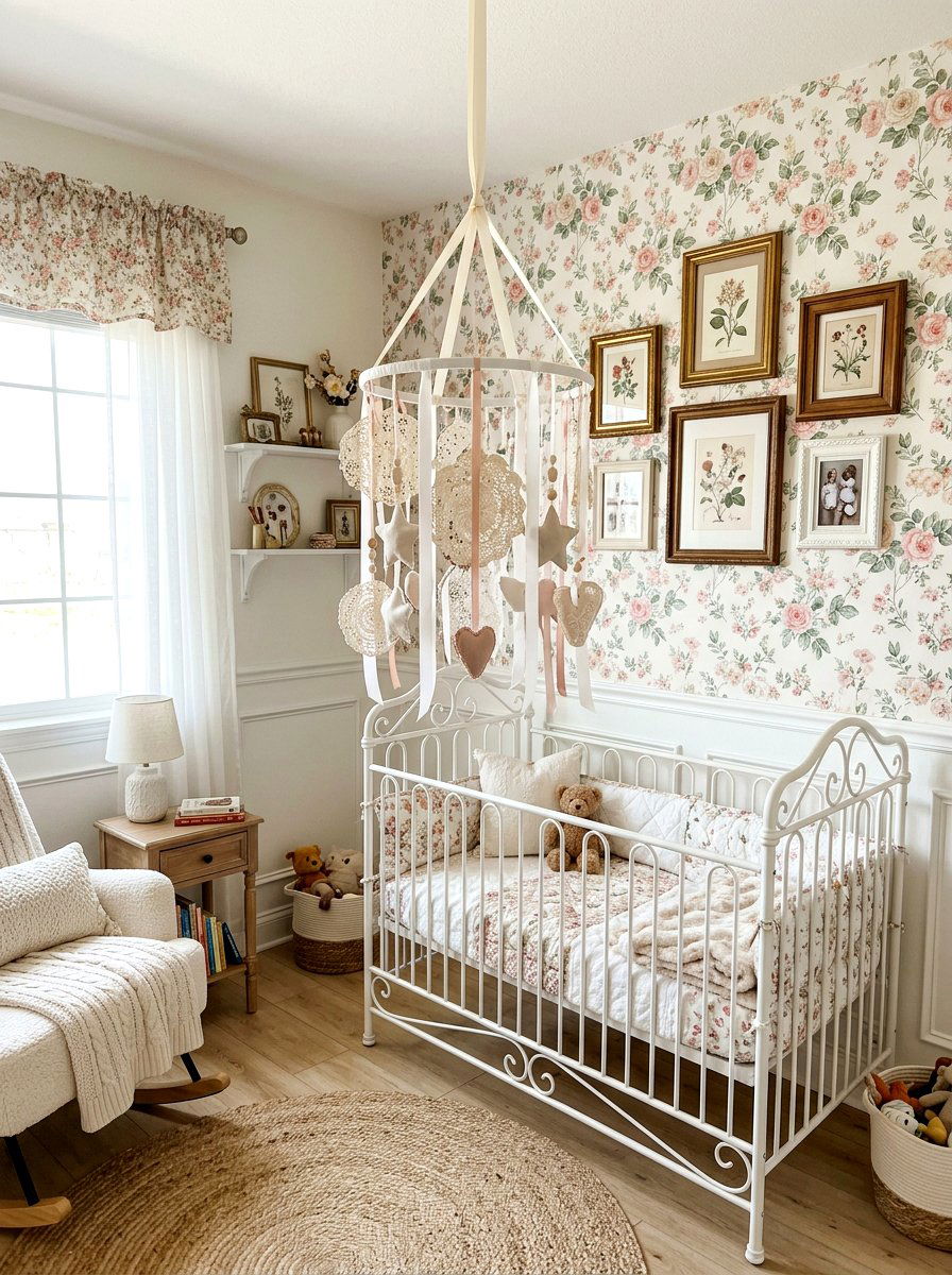Lace Baby Mobile - 30 mobile decor nursery ideas