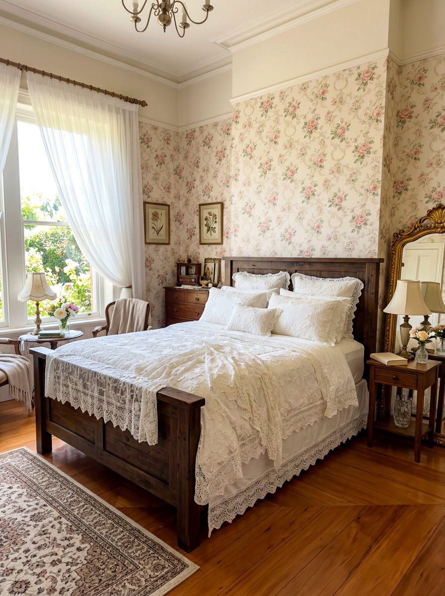 Lace Bedding Set - 30 coquette room decor ideas