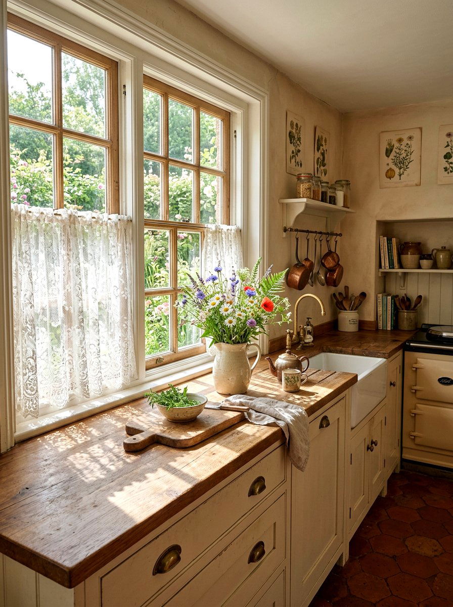 Lace Cafe Curtain Kitchen - 30 cafe curtain kitchen ideas