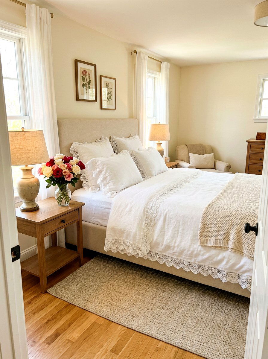 Lace Ruffle Edged Sheets Romantic Bedroom - 30 romantic ruffle bedroom ideas