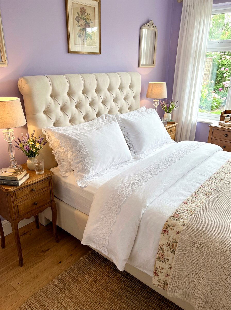 Lace Trim Pillowcase - 30 lace bedroom decor ideas