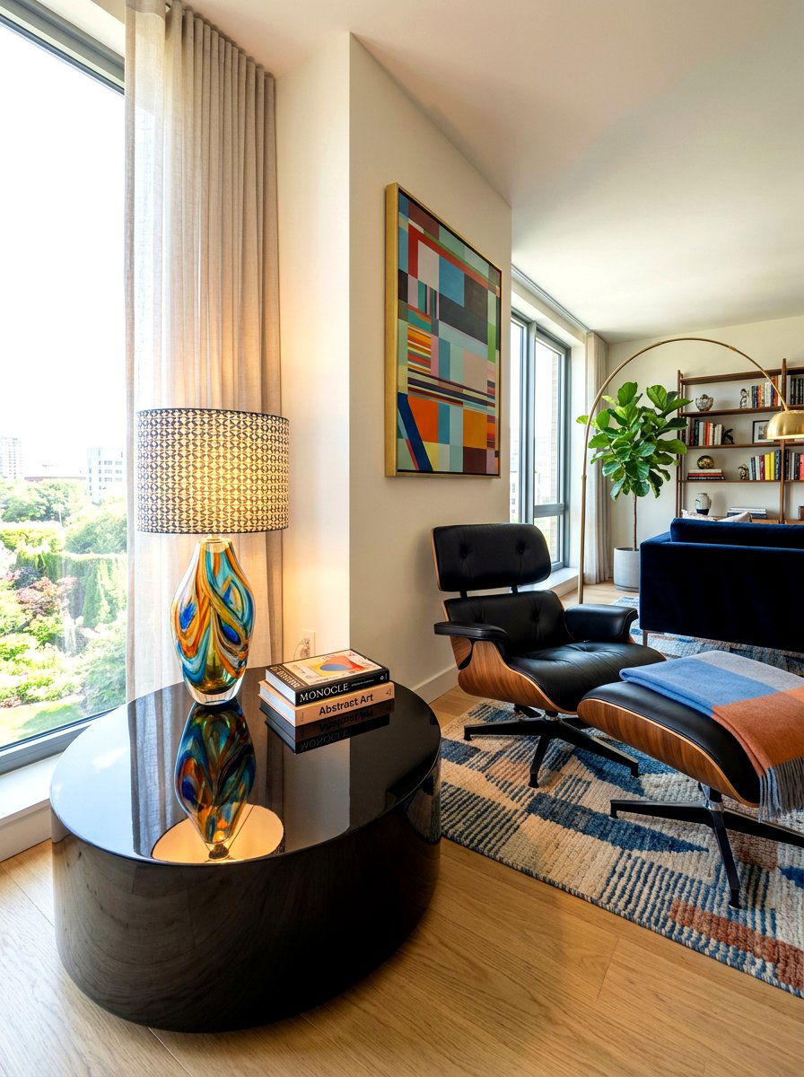 Lacquered Side Table - 30 reflective decor ideas