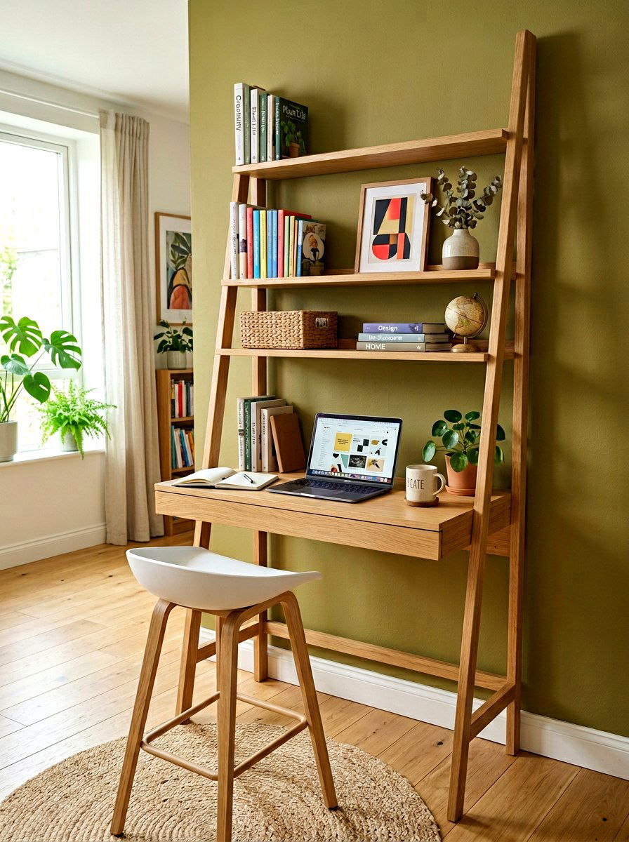 Ladder Desk Unit - 30 office nook ideas