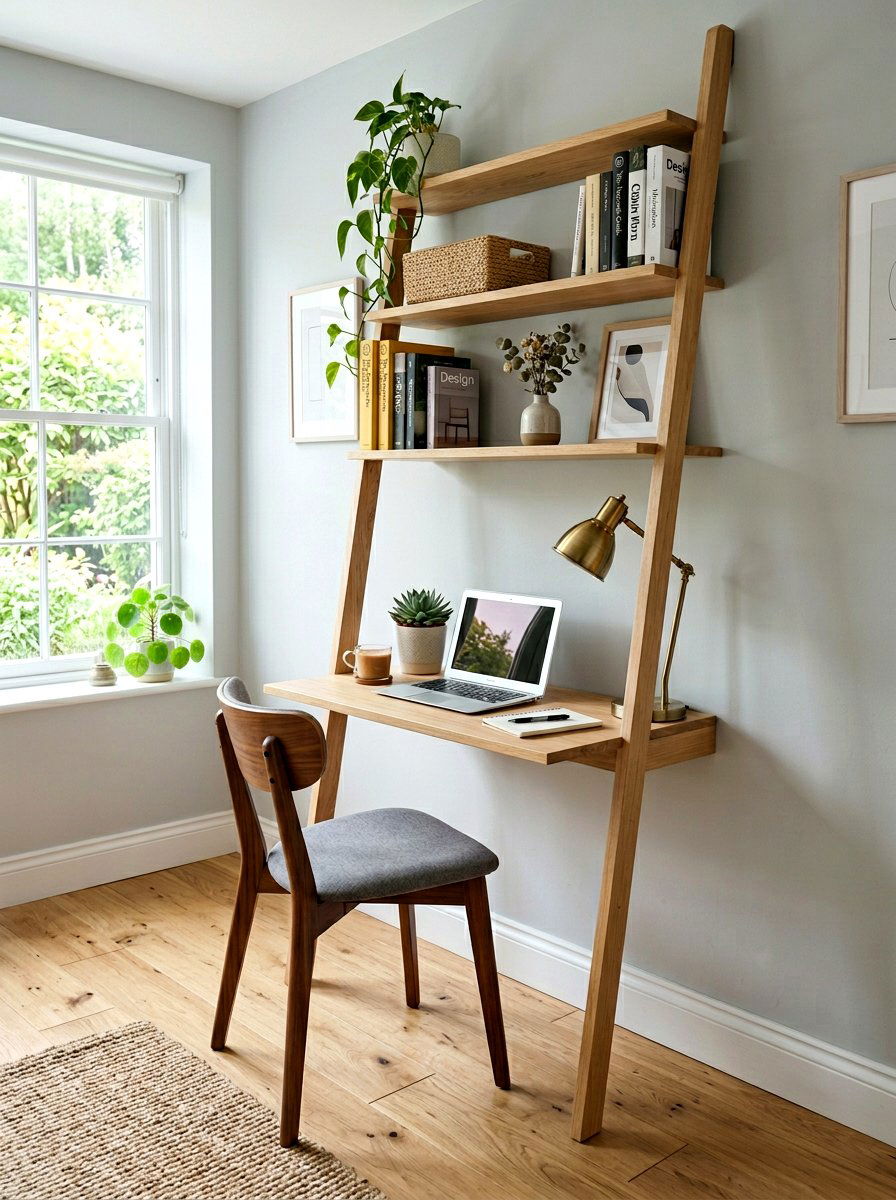 Ladder Desk Unit - 30 apartment office ideas