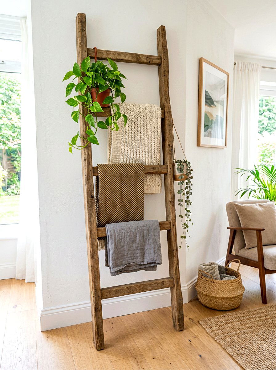 Ladder Shelf Decor - 30 boho bedroom ideas