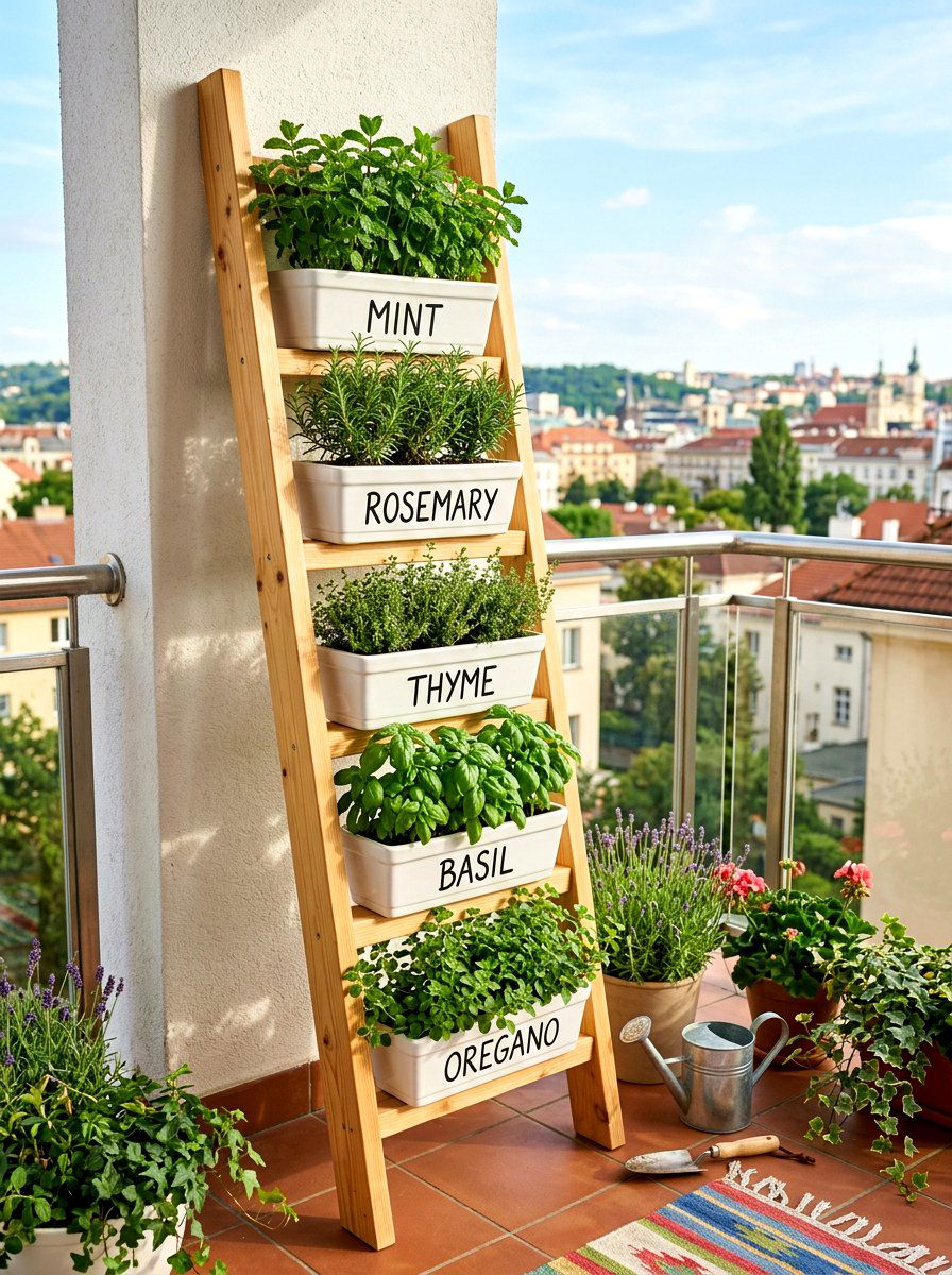 Ladder Style Herb Garden - 30 modern herb garden ideas