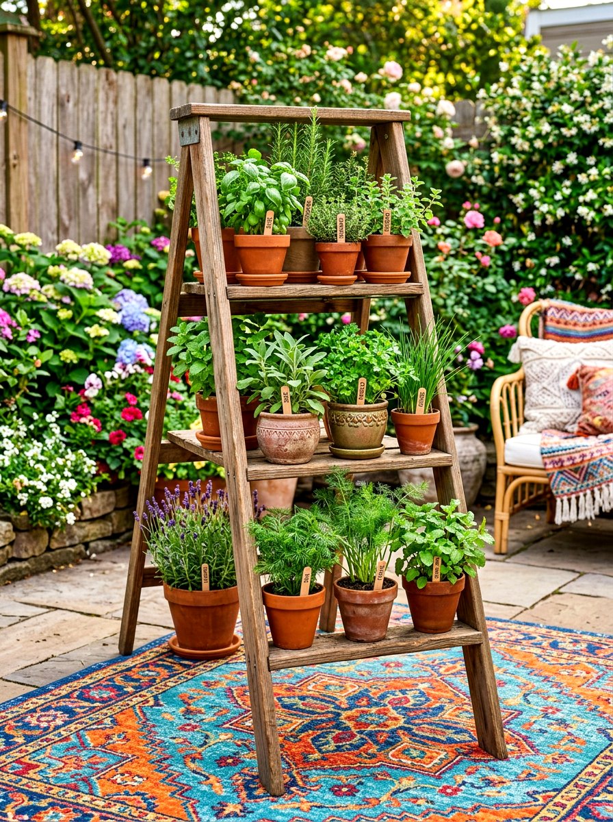 Ladder Vegetable Garden - 30 backyard vegetable garden ideas