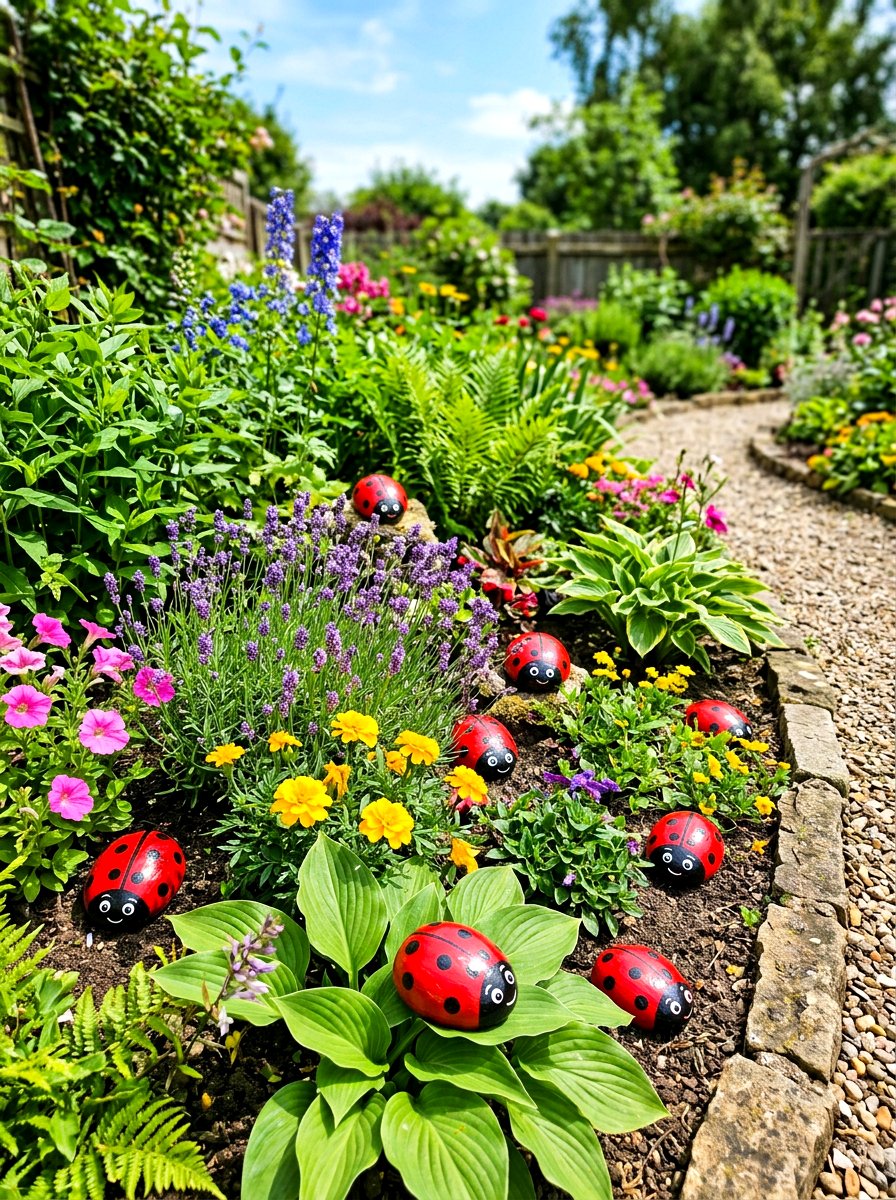Ladybug Rocks - 30 painted rock ideas