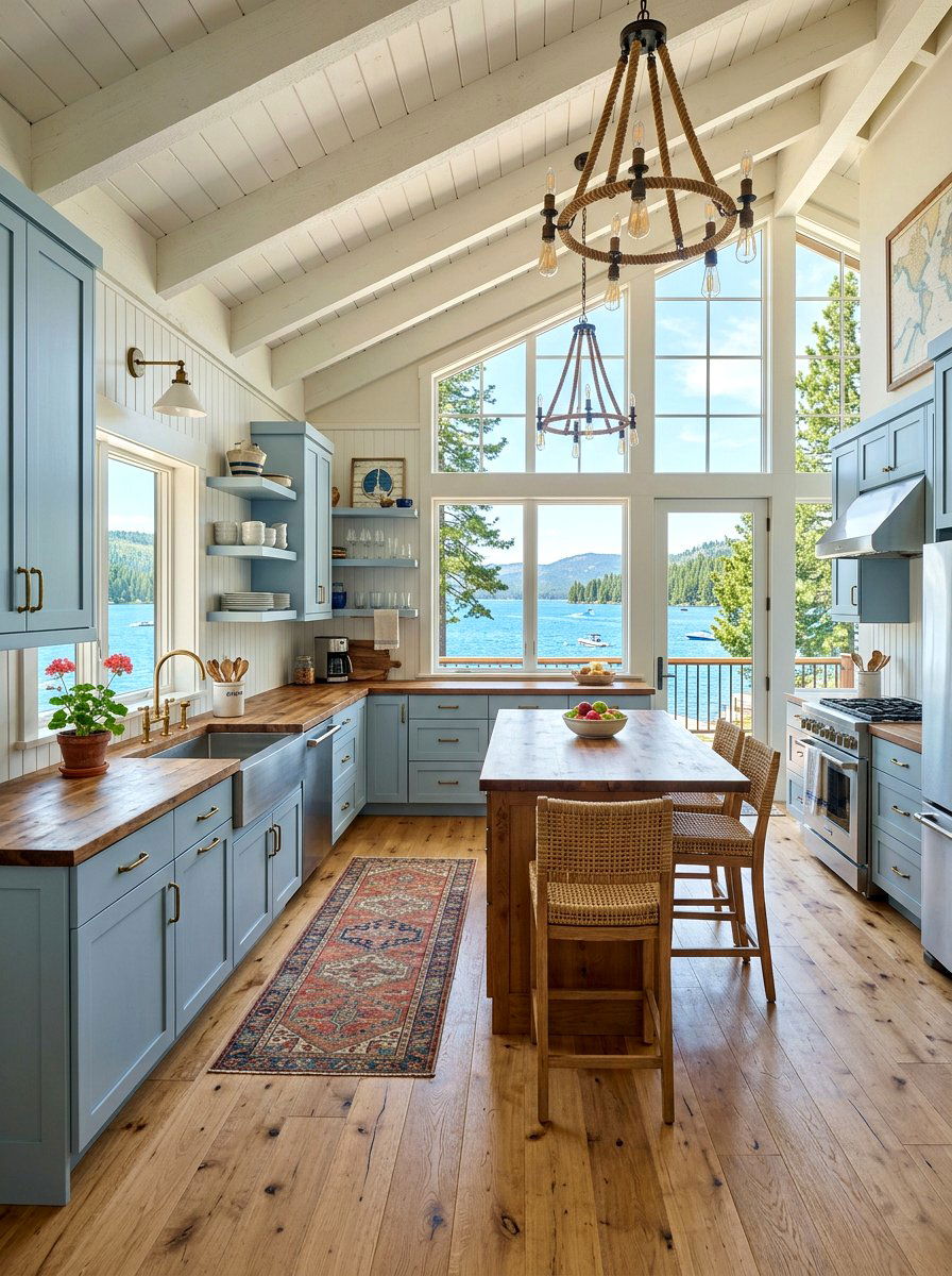Lake House Cabin Kitchen - 30 cabin kitchen ideas