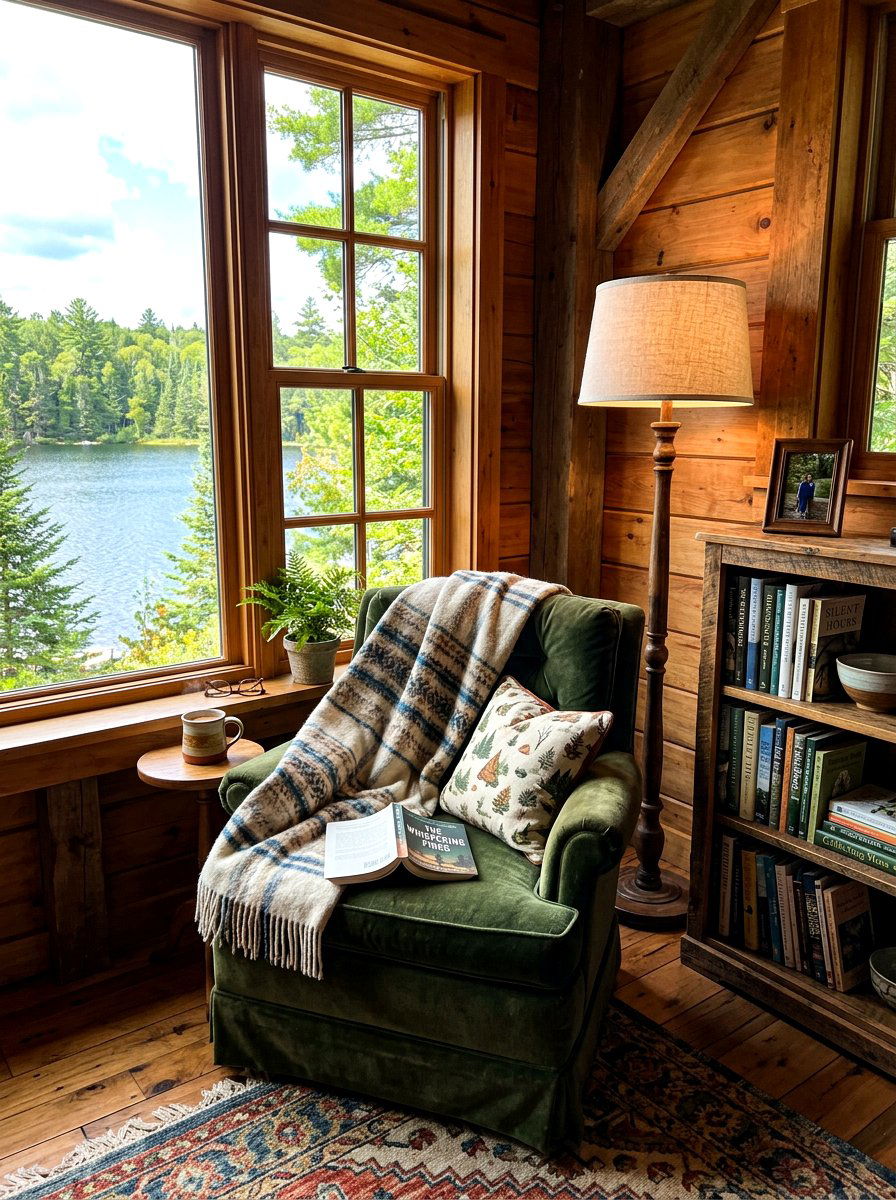 Lake cabin reading nook - 30 lake cabin decor ideas