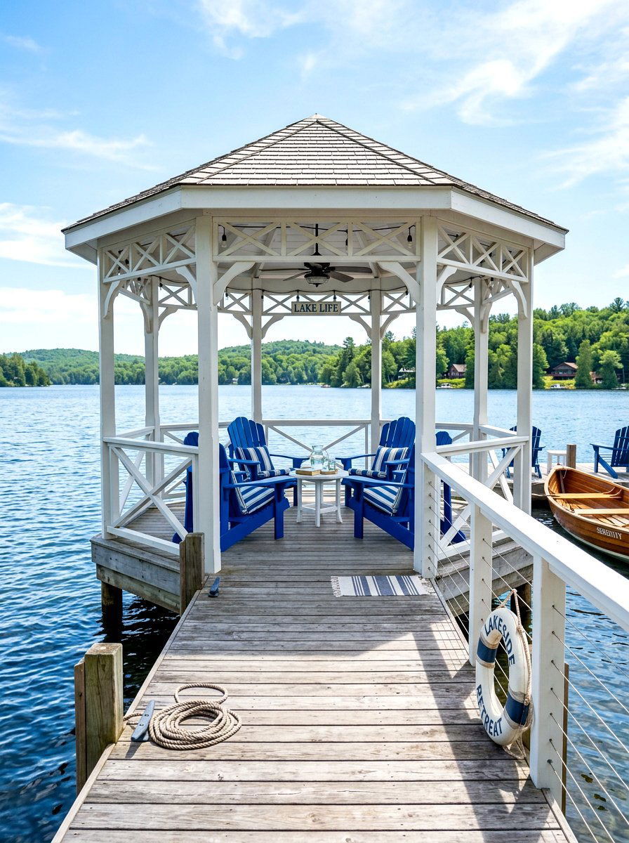 Lakeside Dock Gazebo - 30 gazebo ideas