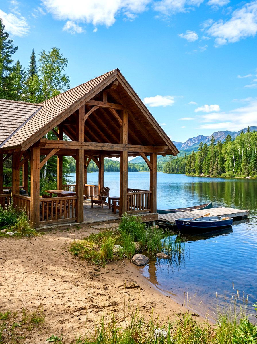 Lakeside Pavilion - 30 rustic pavilion ideas