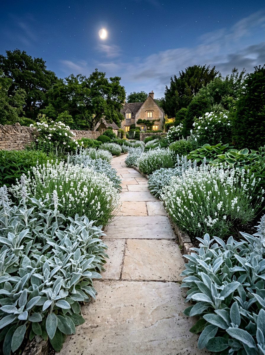 Lambs Ear Moonlight Garden - 30 moonlight garden ideas