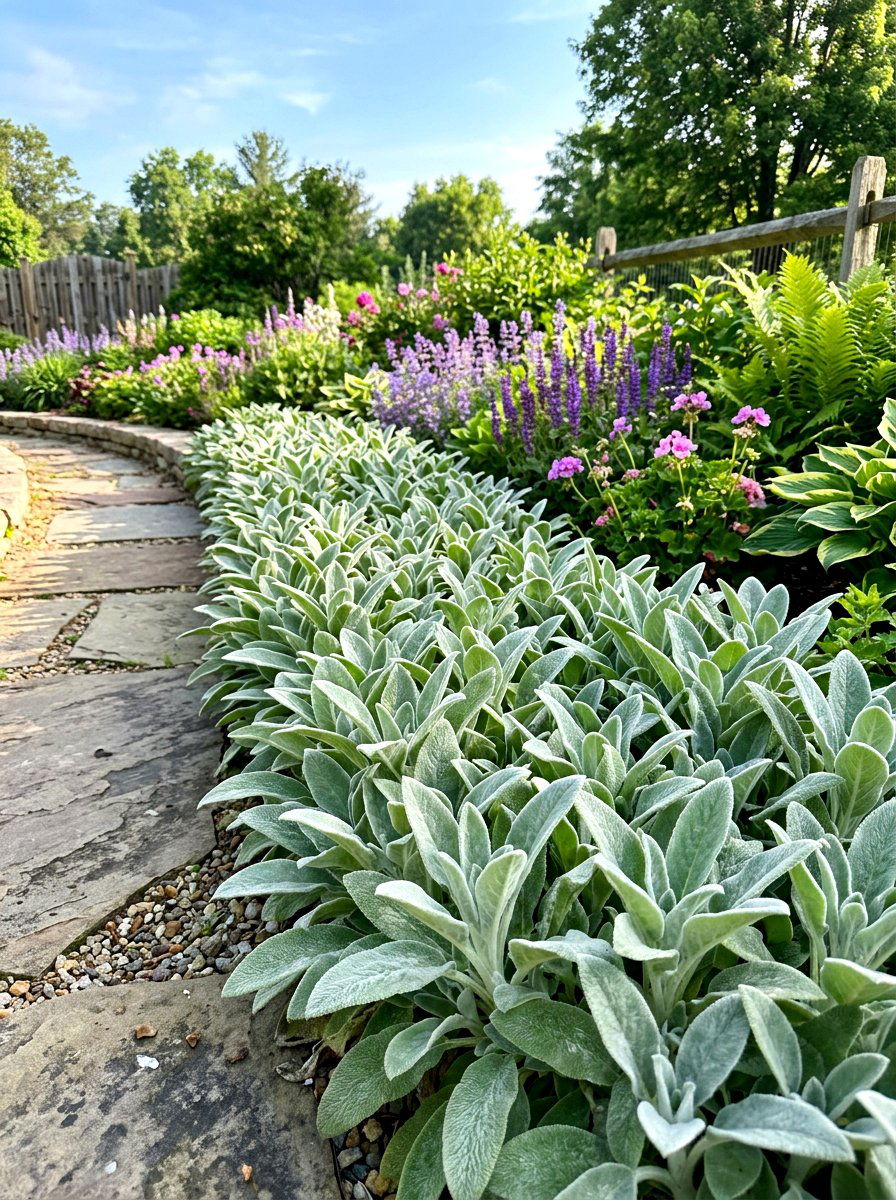 Lambs Ear Plant - 30 sensory backyard garden ideas