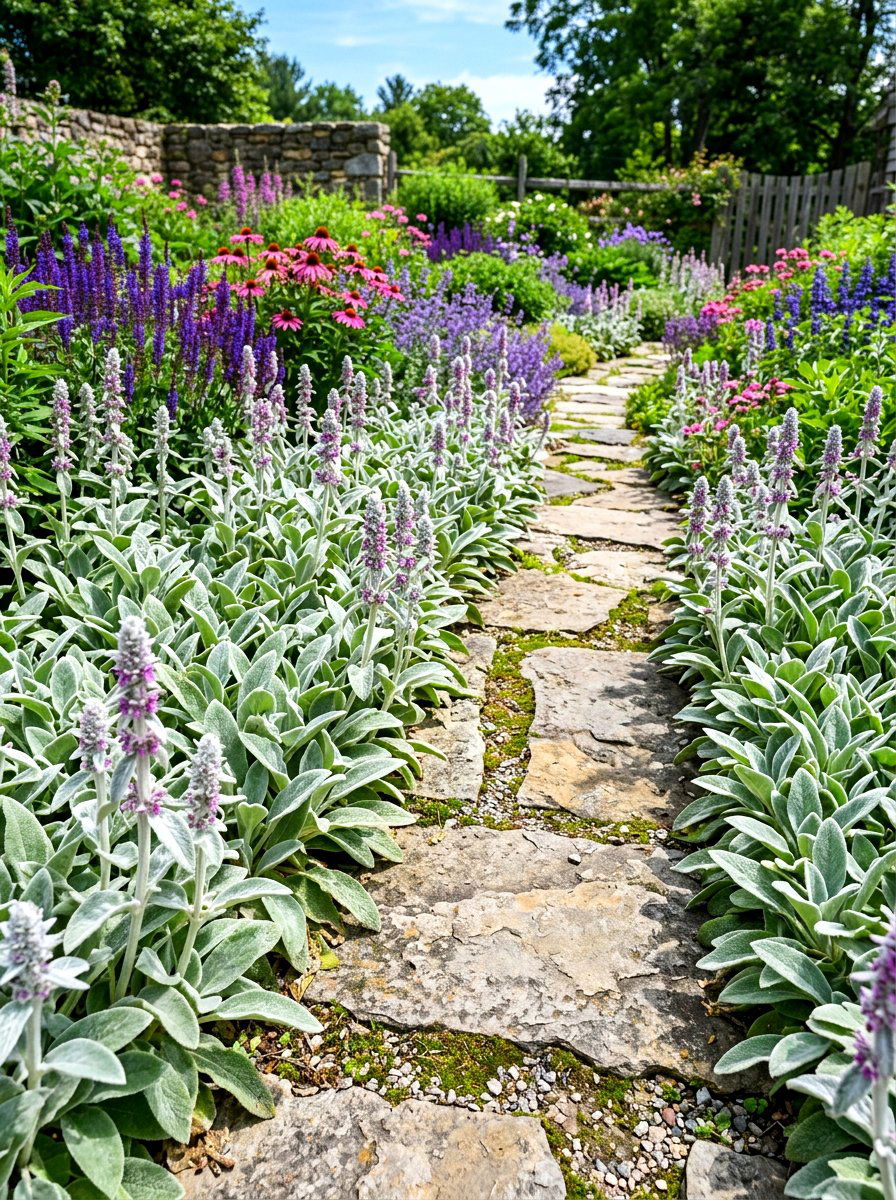 Lambs ear plants - 30 sensory garden ideas