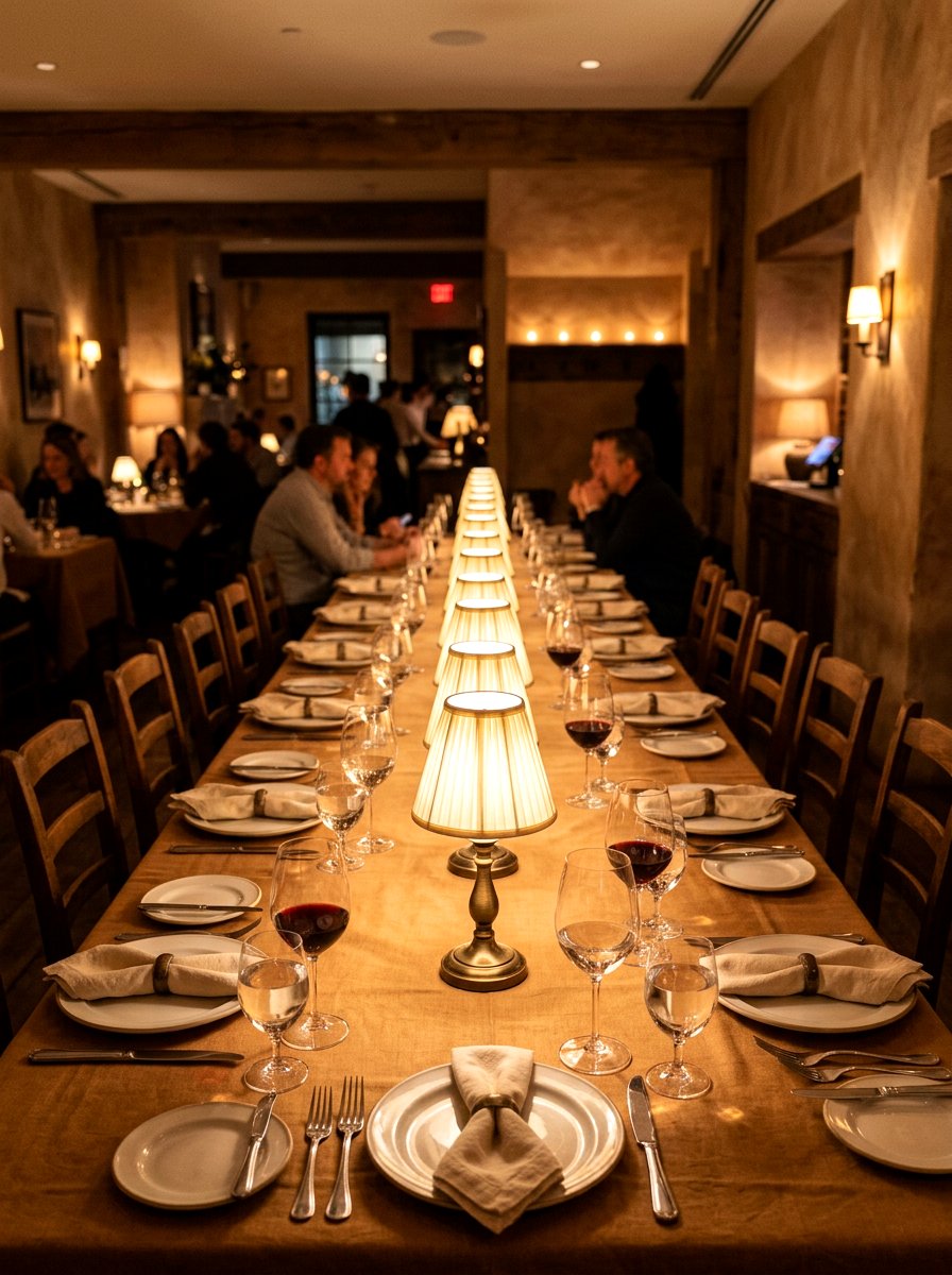 Lampshade Centerpiece Table - 30 collected tablescape ideas