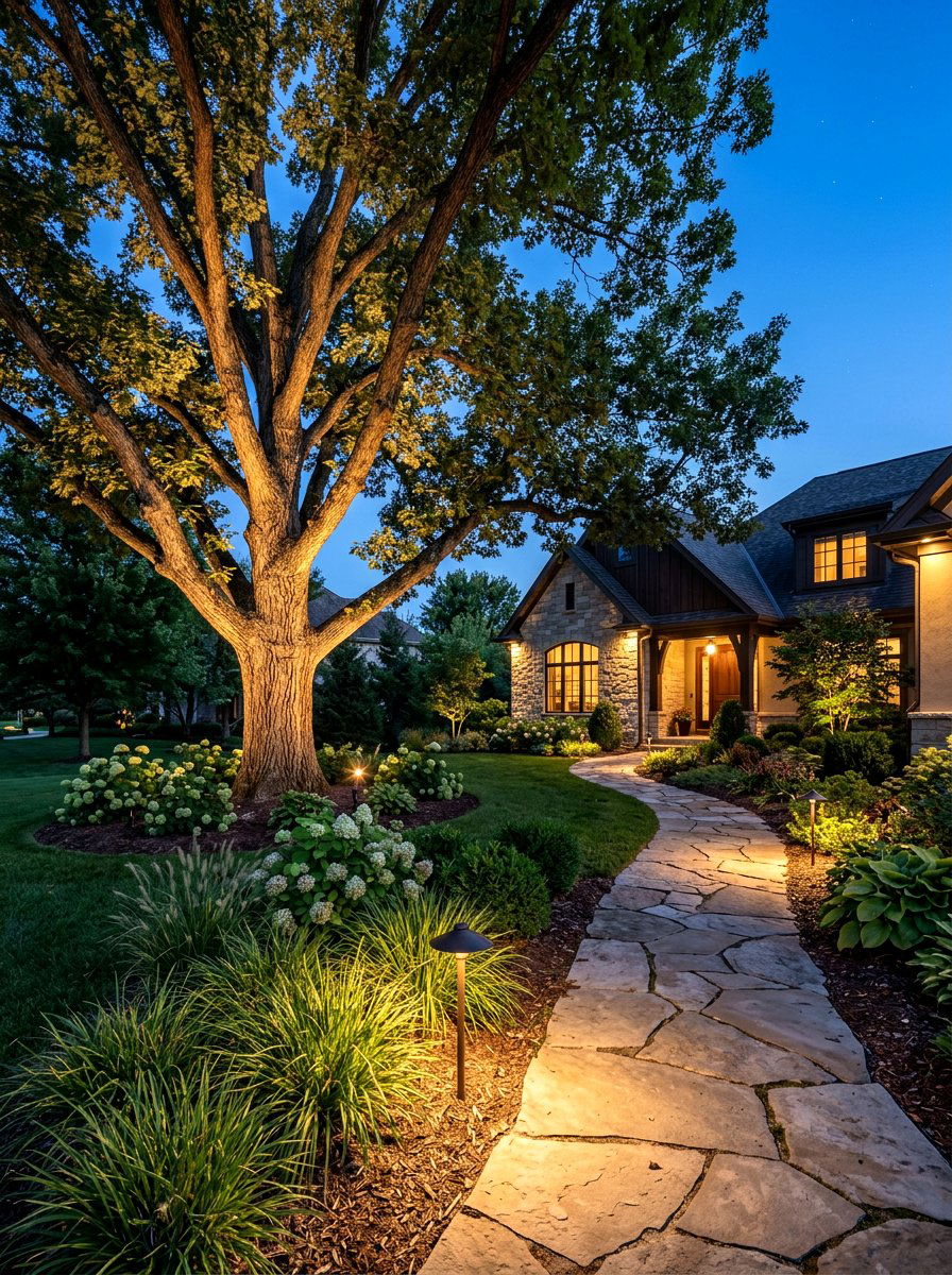 Landscape Lighting - 30 front yard garden ideas