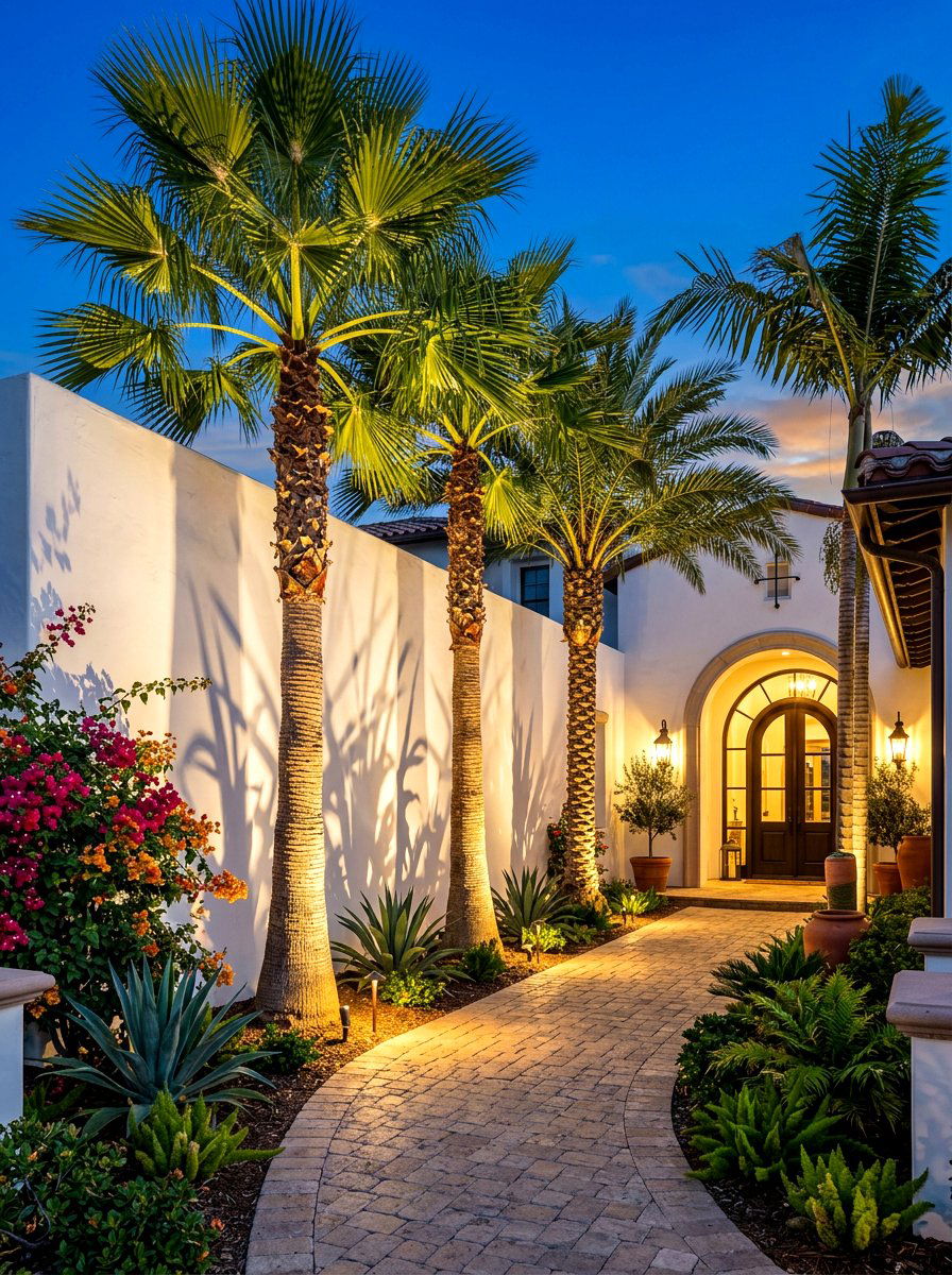 Landscape Uplighting - 30 outdoor entry lighting ideas