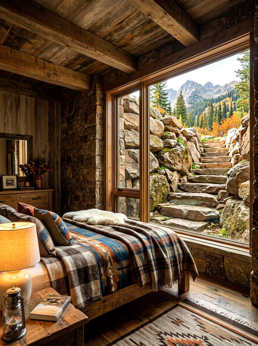 Landscape boulder egress well - 30 basement bedroom egress ideas