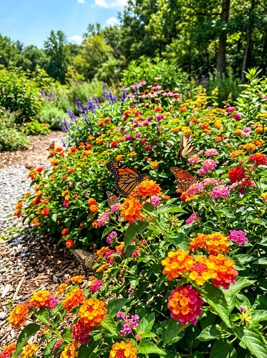 Lantana butterfly garden - 30 annual flower border ideas