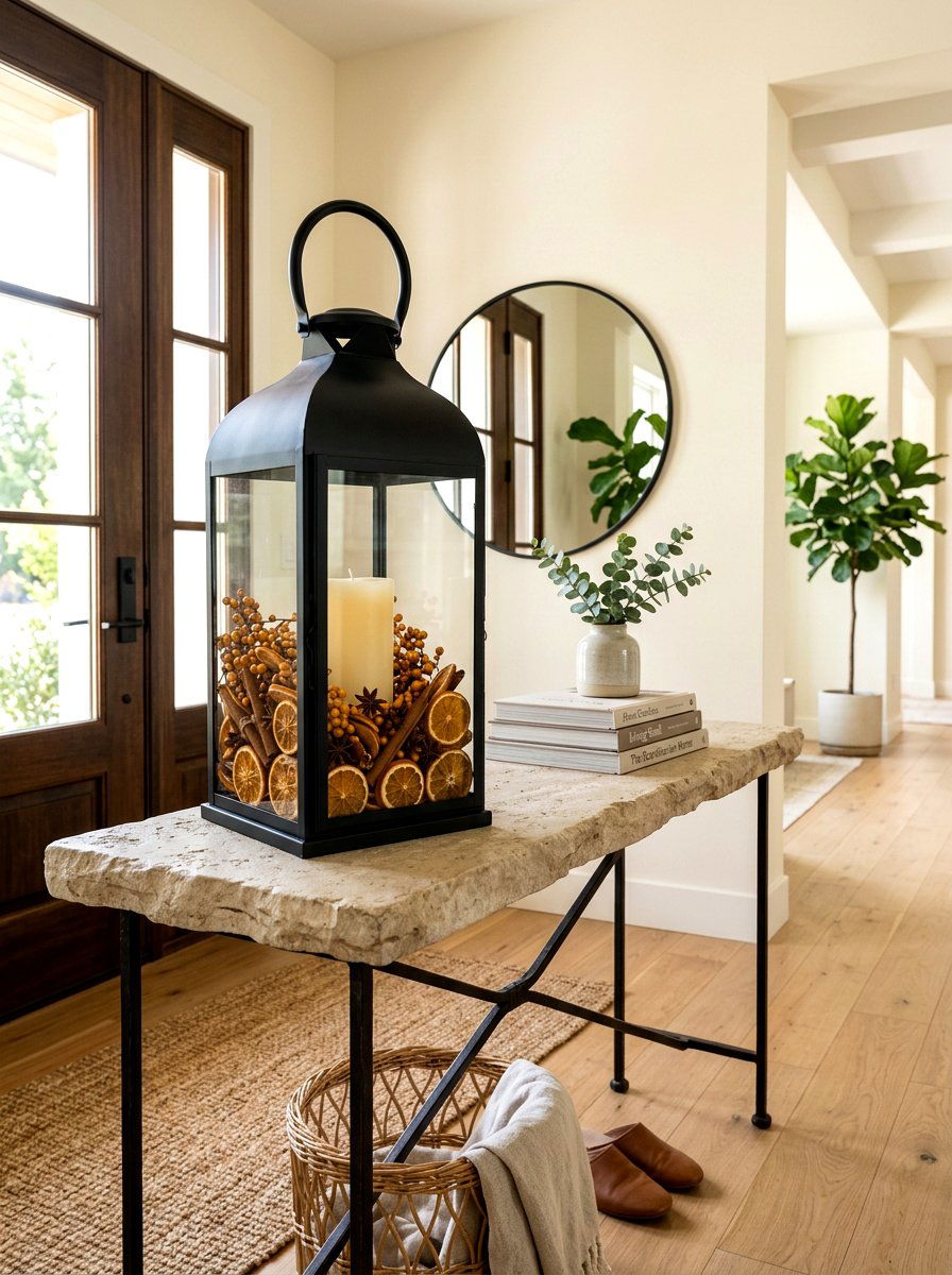 Lantern Orange Filler - 30 dried orange decor ideas