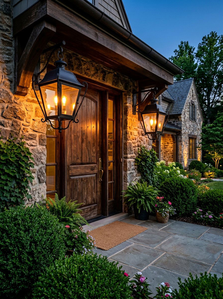 Lantern Porch Lights - 30 front door decor ideas