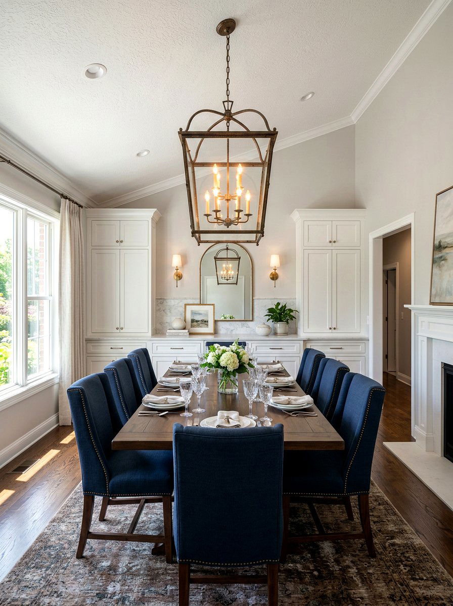 Lantern Style Chandelier - 30 dining room lighting ideas