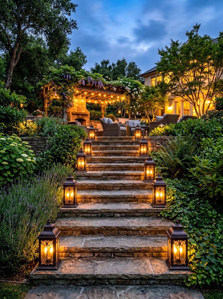 Lanterns For Stairs - 30 outdoor candle lantern ideas