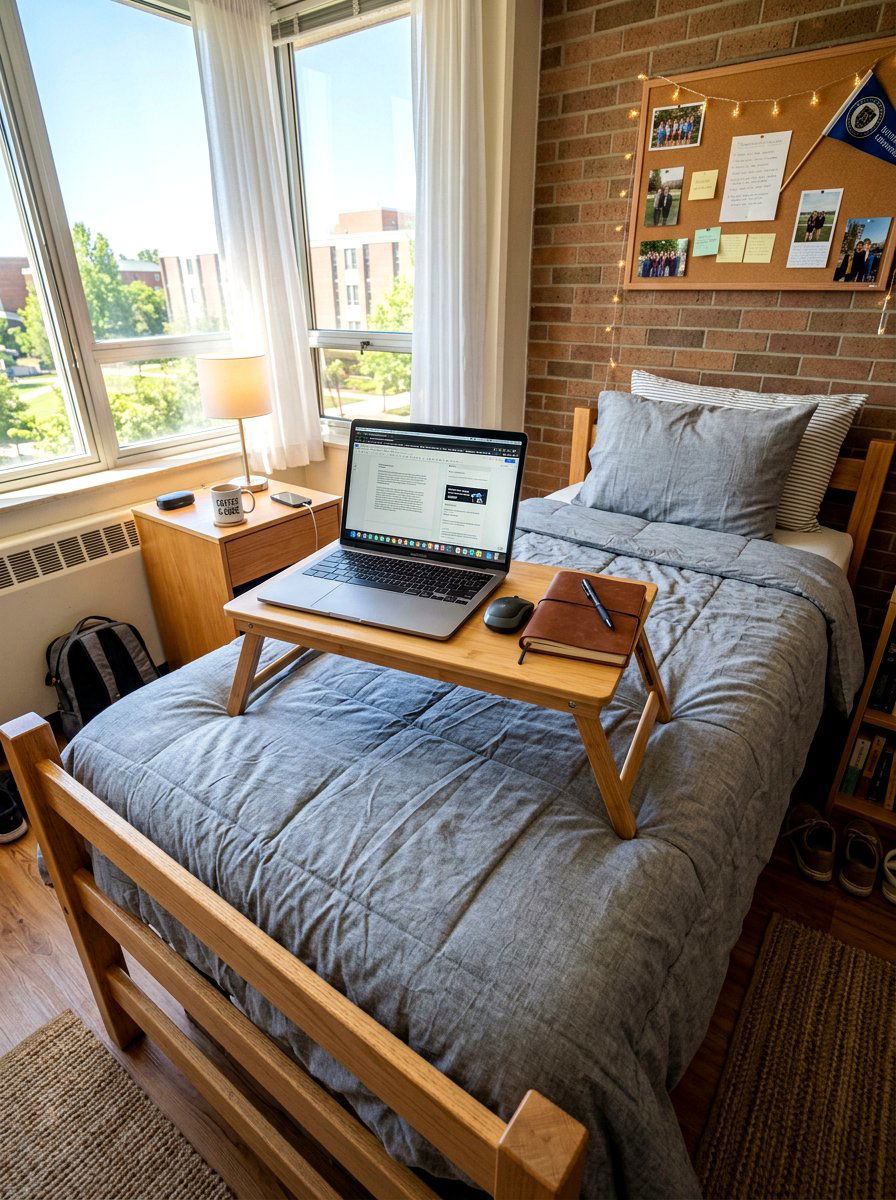 Laptop Bed Tray - 30 dorm storage ideas