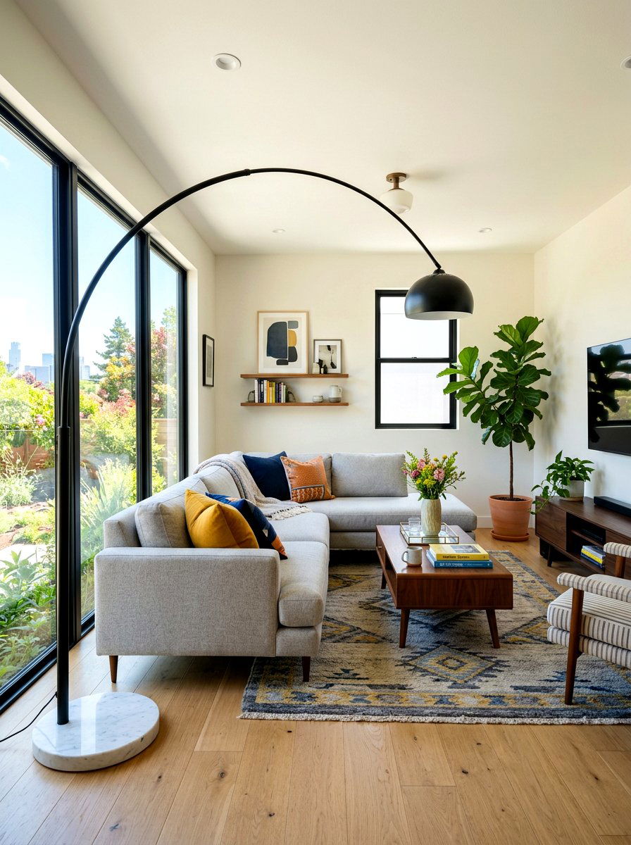 Large Arched Floor Lamp - 30 lamp only room ideas