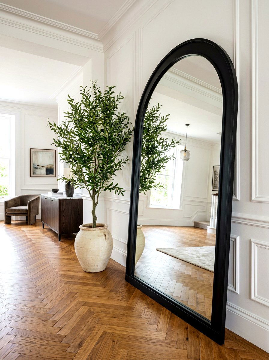 Large Arched Floor Mirror - 30 TikTok entryway ideas