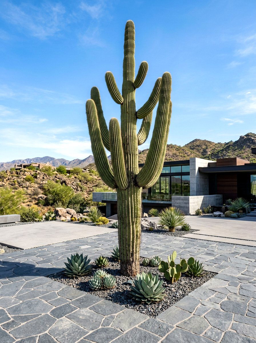 Large Architectural Specimen Garden - 30 cactus front yard ideas