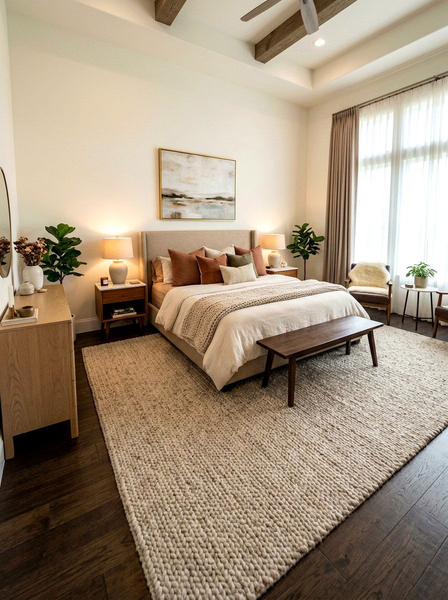 Large Area Rug Bedroom - 30 soft luxury bedroom ideas