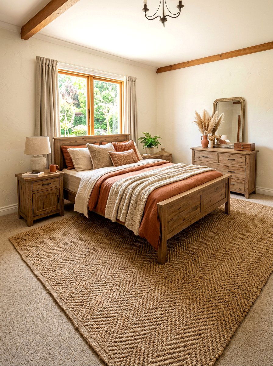Large Area Rug Bedroom - 30 renter friendly bedroom ideas