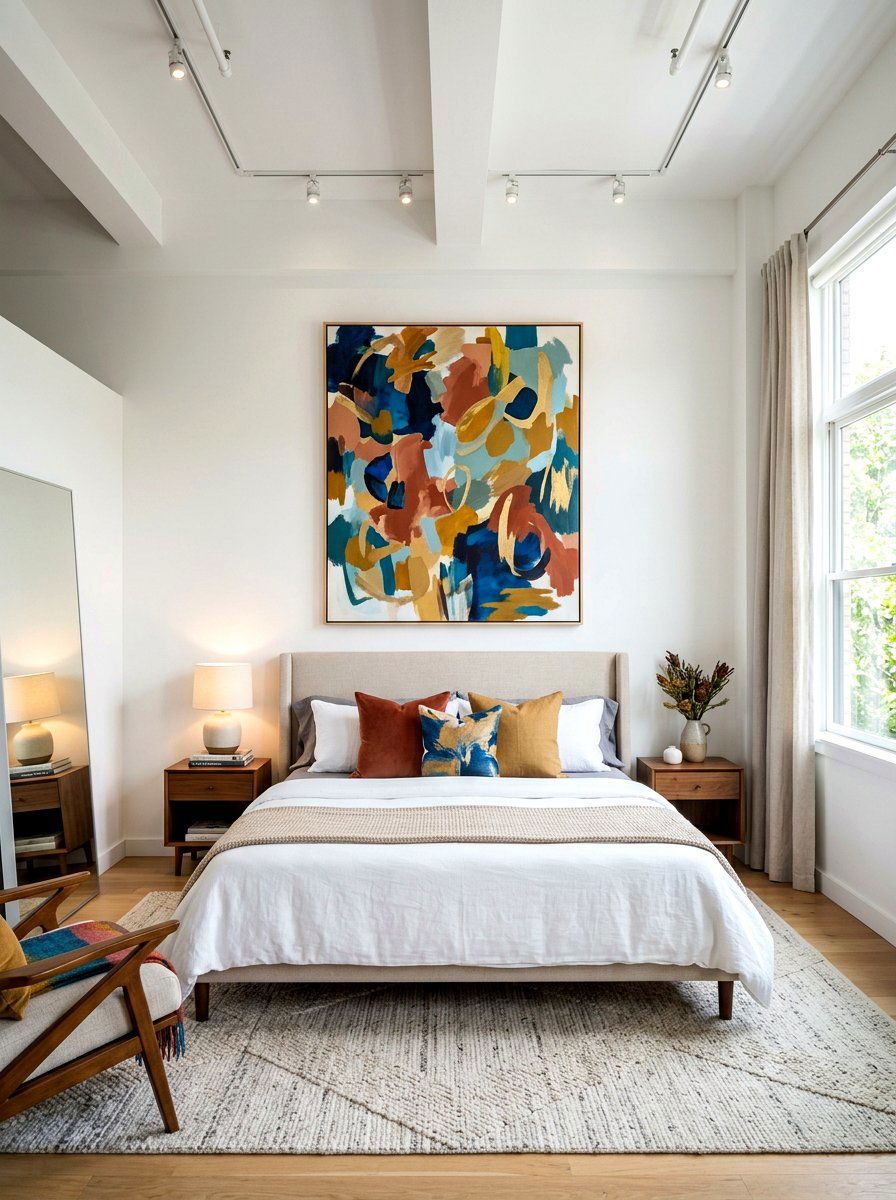 Large Art Above Bed - 30 elevated bed styling bedroom ideas