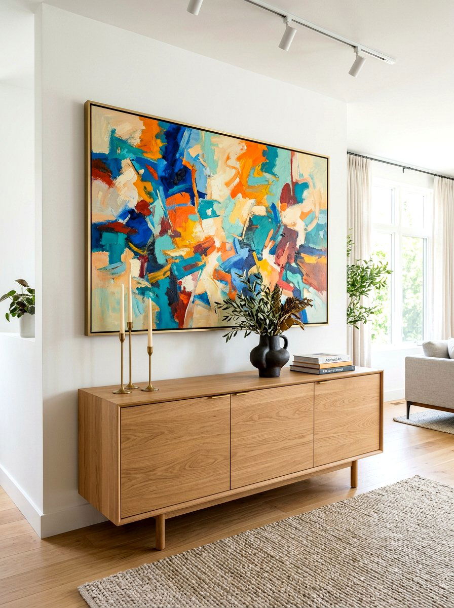 Large Art Above Sideboard - 30 dining buffet styling ideas